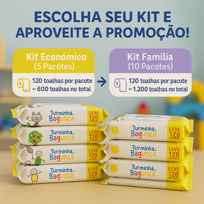 Toalha Lenço Umedecido Atacado Turminha da Bagunça Brincarzi