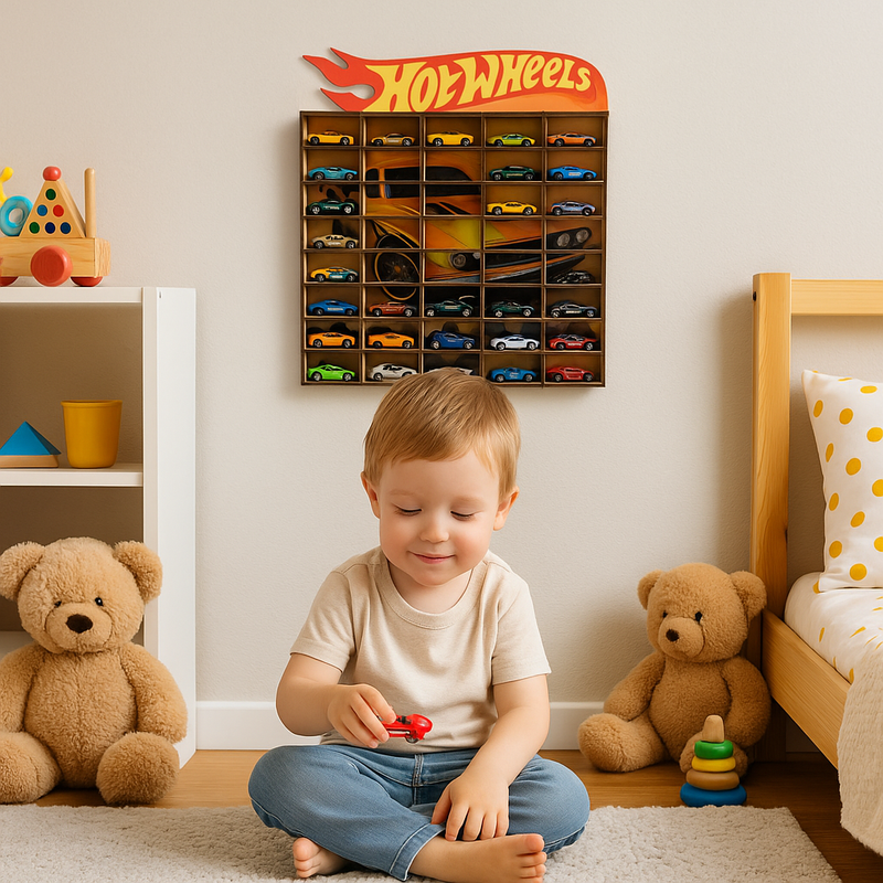 Prateleira Organizadora Carrinhos HotWheels Brincarzi