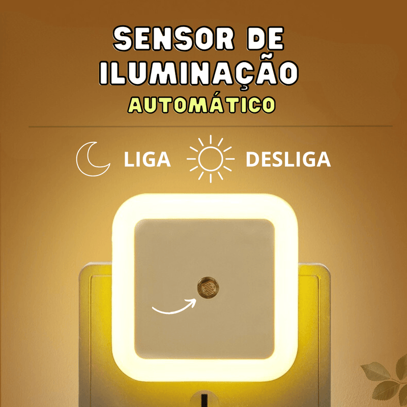 Luminária de Led Noturna - Sensor de Iluminação