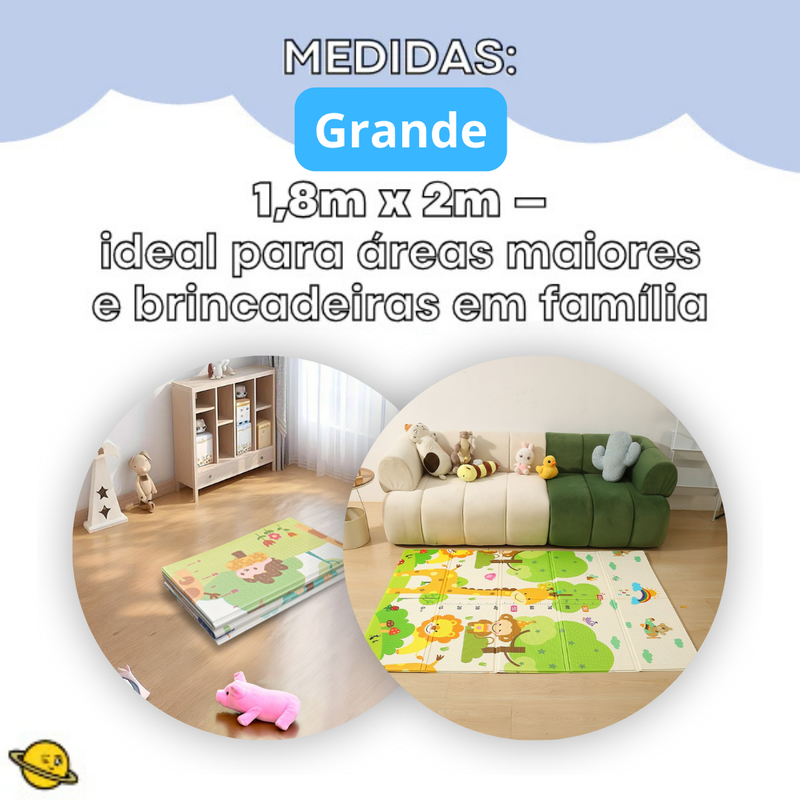 Tapete Dobrável Infantil de Atividades Impermeável - Brincarzi