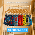 Kit 10 Cuecas Box SuperKids Brincarzi