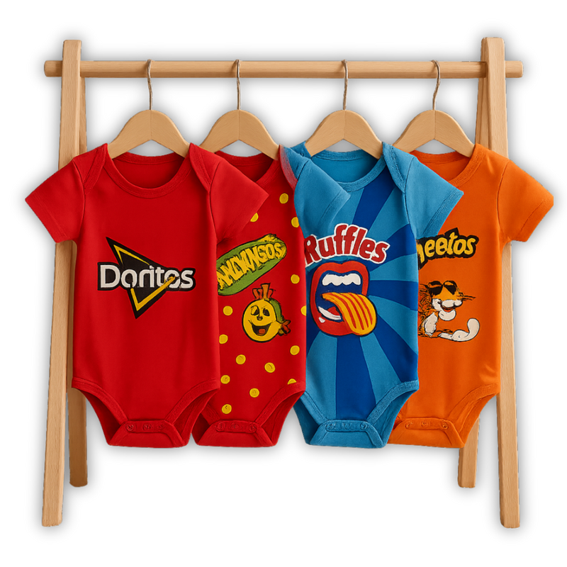 Body Temático Salgadinhos Divertidos Brincarzi