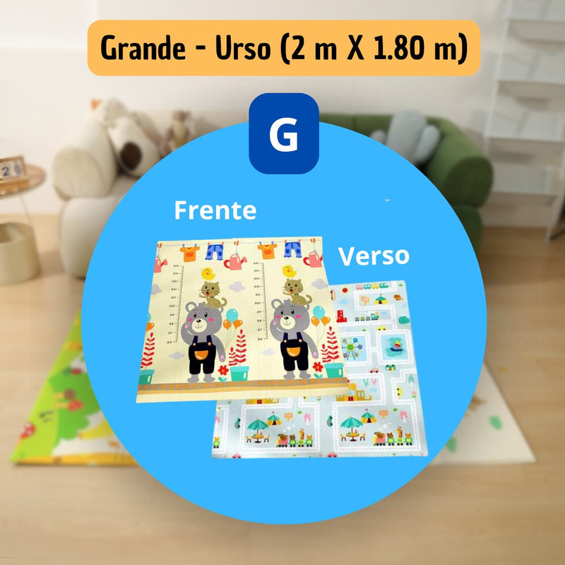 Tapete Dobrável Infantil de Atividades Impermeável - Brincarzi