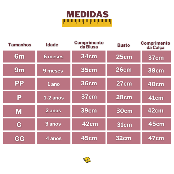 Conjunto Pijama BabyMoon Brincarzi