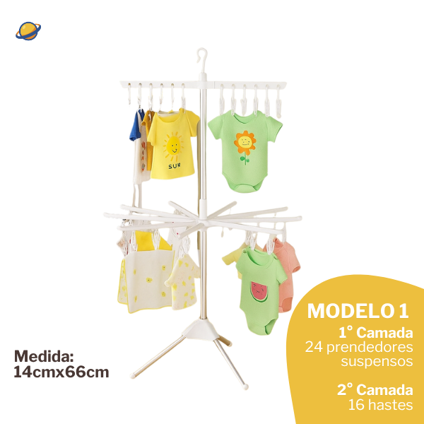 Varal de Roupas Dobrável Portátil Brincarzi