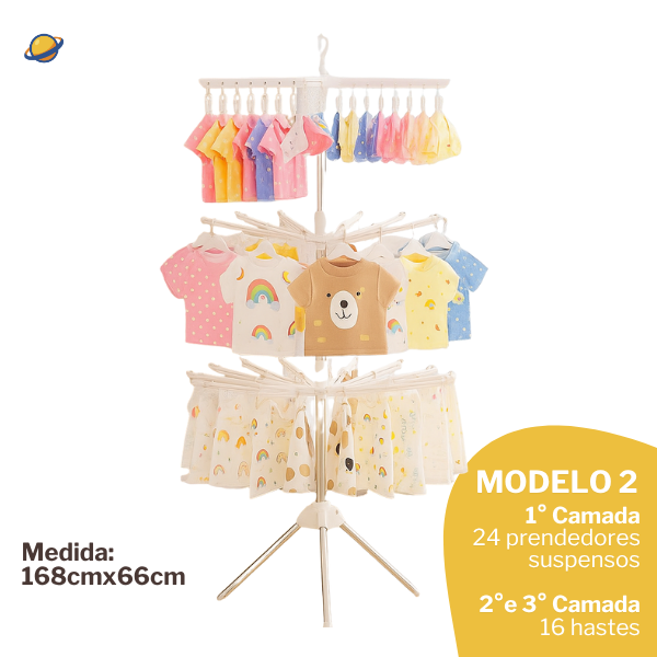 Varal de Roupas Dobrável Portátil Brincarzi