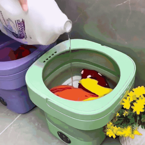 Mini Máquina de Lavar Roupa Dobrável