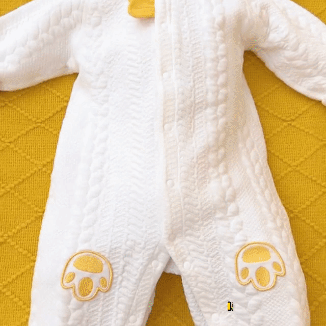 Macacão Cotton em Malha Suave de Botão Brincarzi