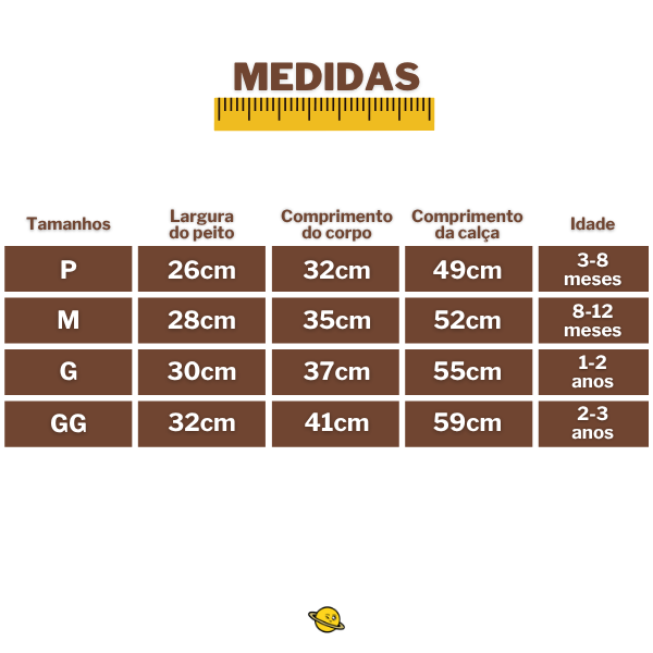 Conjunto Pijama Térmico Cotton Brincarzi