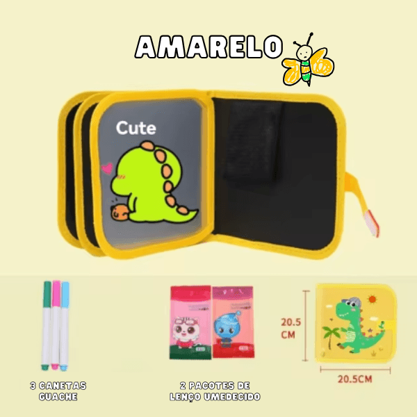 Caderno de Desenhos Mágico Apagável
