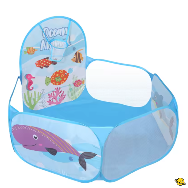 Piscina de Bolinhas com Cesta de Basquete