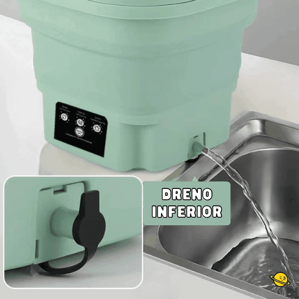 Mini Máquina de Lavar Roupa Dobrável