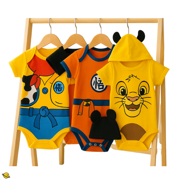 Body Fantasia Temáticos Personagens Brincarzi – Kit 2 Peças