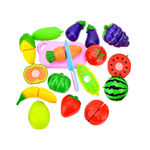 Kit Peças Cesta de Frutas Montessori Brincarzi