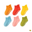 Kit 6 Pares de Meias Antiderrapante Kids