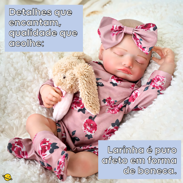 Boneca Larinha Bebê Reborn Recém Nascido Brincarzi