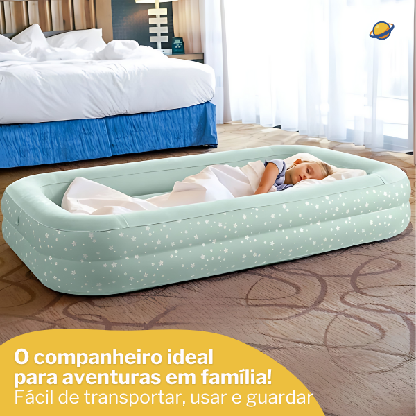 Colchão Inflável Infantil Happy Night + Bomba Brincarzi