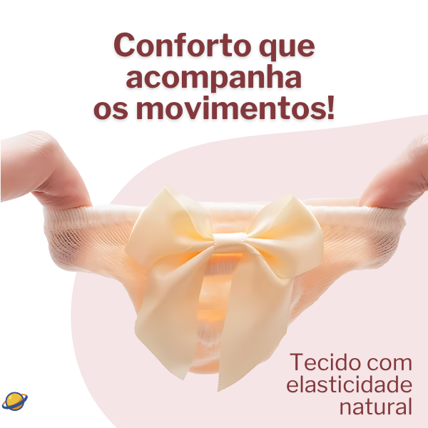 Kit 3 Pares Meia Princess Girls Brincarzi