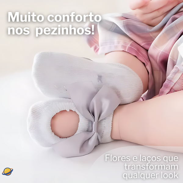 Kit 3 Pares Meia Princess Girls Brincarzi