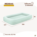 Colchão Inflável Infantil Happy Night + Bomba Brincarzi