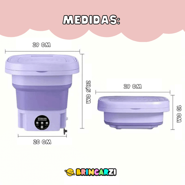 Mini Máquina de Lavar Roupa Dobrável