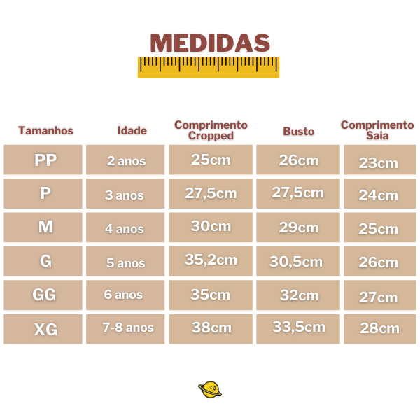 Conjunto Infantil Cropped Polo + Saia-Short blp Brincarzi