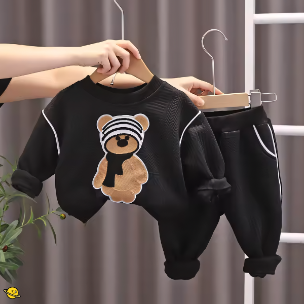 Traje Conjunto de Inverno Algodão Bear (Suéter e Calça) Brincarzi