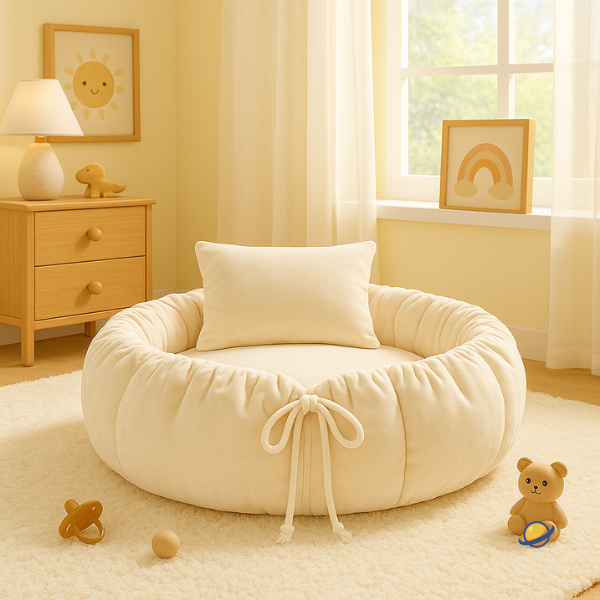 Ninho Aconchego Regulável de Algodão + Almofada Brincarzi