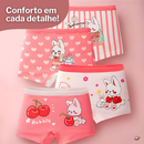 Kit de Calcinhas Infantis Boxer CuteJoy – 4 Peças