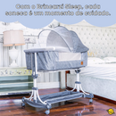 Berço Portátil Brincarzi Sleep (Balanço, Mosquiteiro e Abertura Lateral)