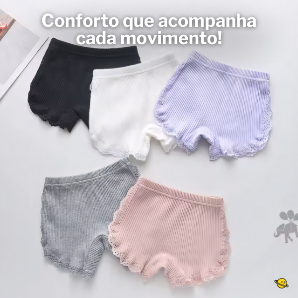 Shortinho Conforto Infantil LacyShort Brincarzi