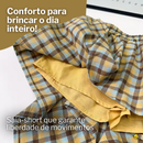 Conjunto Infantil Cropped Polo + Saia-Short blp Brincarzi