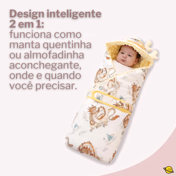 Manta e Cobertor Sunshine (2 em 1) com Capuz de Inverno Brincarzi