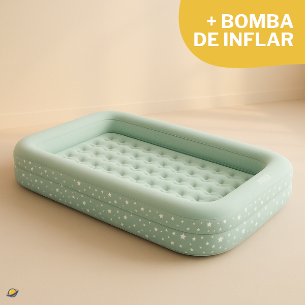 Colchão Inflável Infantil Happy Night + Bomba Brincarzi