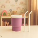 Copo de Silicone com Canudo Anti Derramamento