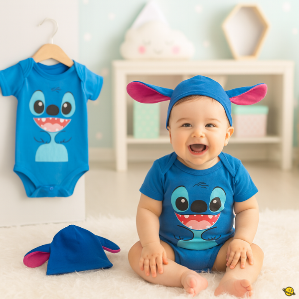 Body Fantasia Temáticos Personagens Brincarzi – Kit 2 Peças