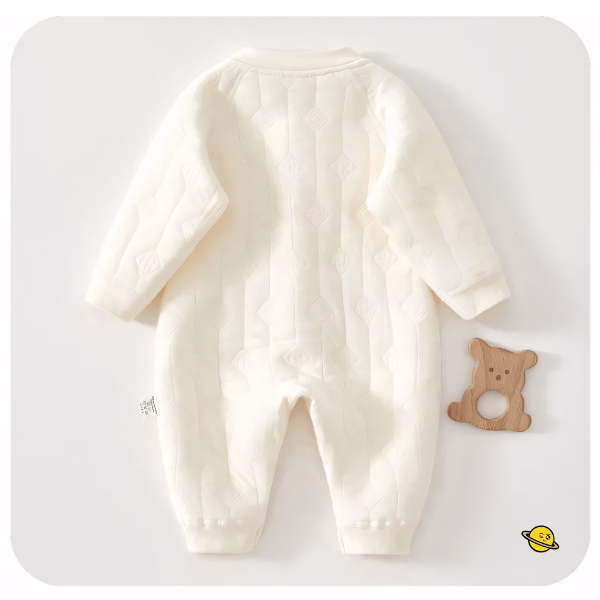 Macacão Cotton em Malha Suave de Botão Brincarzi