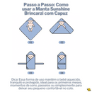 Manta e Cobertor Sunshine (2 em 1) com Capuz de Inverno Brincarzi