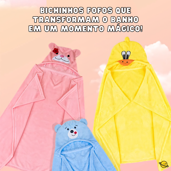 Toalha Infantil Bichinhos Super Absorção