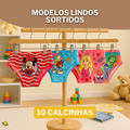 Kit 10 Calcinhas Estampadas Atacado Brincarzi