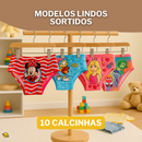 Kit 10 Calcinhas Estampadas Atacado Brincarzi